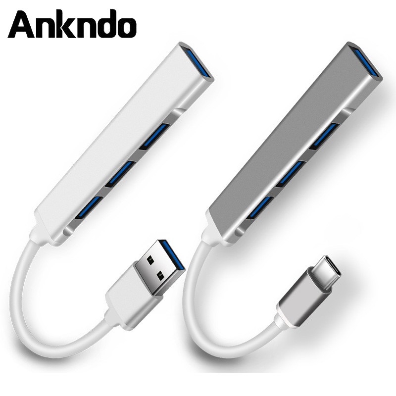 ภาพหน้าปกสินค้าAnkndo USB 3.0 ขยายพอร์ต Type-C 4 พอร์ต OTG สำหรับแล็ปท็อป Adapter สำหรับ PC แล็ปท็อปอุปกรณ์เสริมคอมพิวเตอร์ จากร้าน ankndo.th บน Shopee