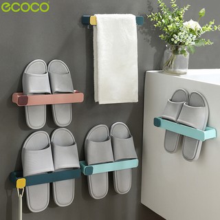 Ecoco ชั้นรองเท้า ชั้นรองเท้าติดผนัง แขวนติดผนัง ไม่ต้องเจาะ ที่วางรองเท้า ชั้นแขวนรองเท้า