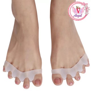 สินค้า ที่คั่นนิ้วเท้าซิลิโคนเพื่อบรรเทาอาการปวดเท้า เครื่องแยกนิ้วเท้า 5 นิ้ว 2 ชิ้น จัดระเบียบนิ้วเท้า แก้ไขการทับซ้อนกระดูก