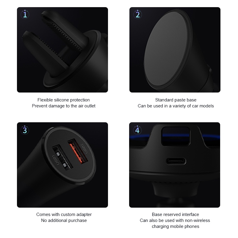 xiaomi-ที่ชาร์จในรถยนต์-แบบไร้สาย-รองรับการชาร์ไว20วัตต-mi-20w-wireless-car-chargerที่ชาร์จไร้สายในรถยนต์-ที่ชาร์จมือถือ