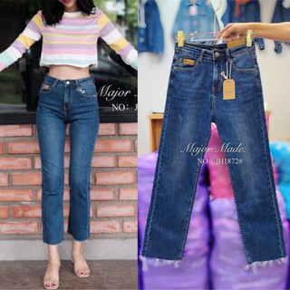 JH1872#ยีนส์ขาบาน8ส่วน มี S-XL#jeans house