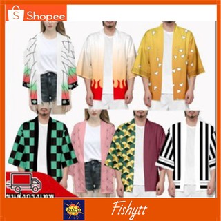 สินค้า ชุดคอสเพลย์ Anime เสื้อดาบพิฆาตอสูร ชุดชิโนบุ Demon Slayer Kimetsu No Yaiba Cosplay Shinobu Giyuu เสื้อชิโนบ