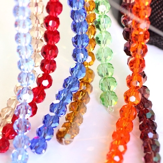 CHARMS ลูกปัดคริสตัลทรงกลมสําหรับทําเครื่องประดับ 72 ชิ้น 8 มม .