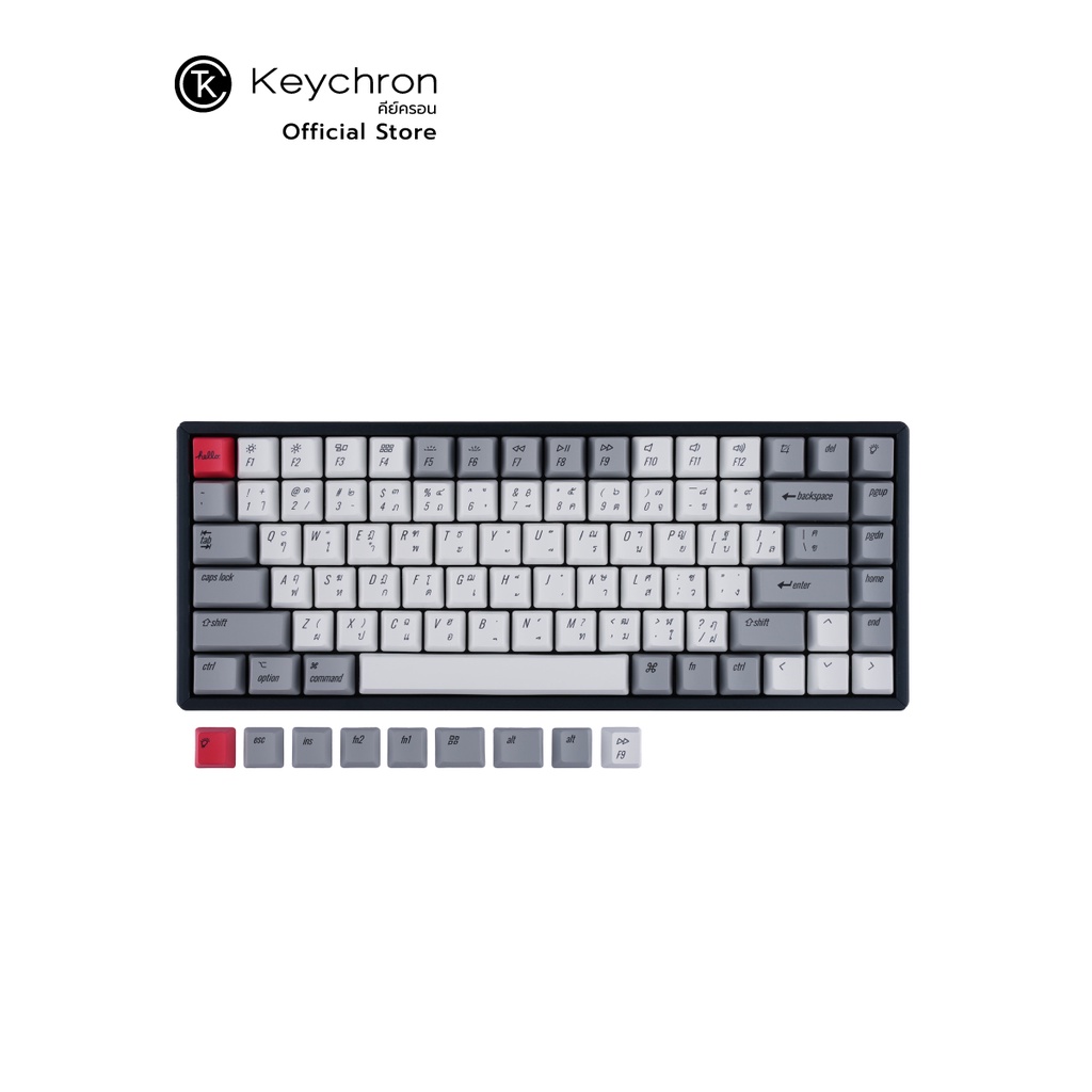 ภาพหน้าปกสินค้าKeychron keycap PBT Retro Set OEM XDA profile (italic version) คีย์ภาษาไทย K2 Q1 จากร้าน keychronthailand บน Shopee