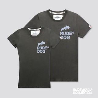 Rudedog เสื้อยืด รุ่น 2 lines สีชาร์โคล (ราคาต่อตัว)