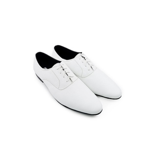 สินค้า MANWOOD รองเท้าคัชชู หนังแท้ รุ่น DE3081-11 สีขาว