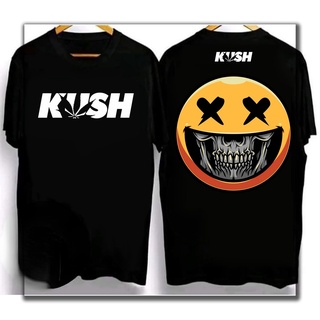 เสื้อยืดสีขาว - เสื้อยืดสําหรับ MenR.KUSH ยิ้มใบหน้าเสื้อยืดออกแบบใหม่ที่มีคุณภาพสูงรับประกันเสื้อผ