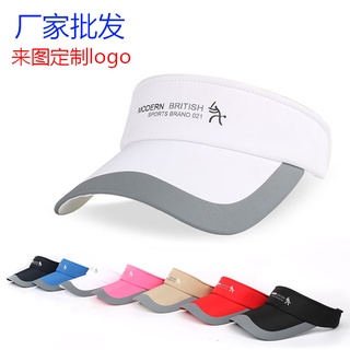 หมวกกีฬา พิมพ์โลโก้ MODERN BRITISH  หมวกวิ่ง หมวก Visor ใส่ออกกำลังกาย ปรับสายได้ หมวกออกกำลังกาย