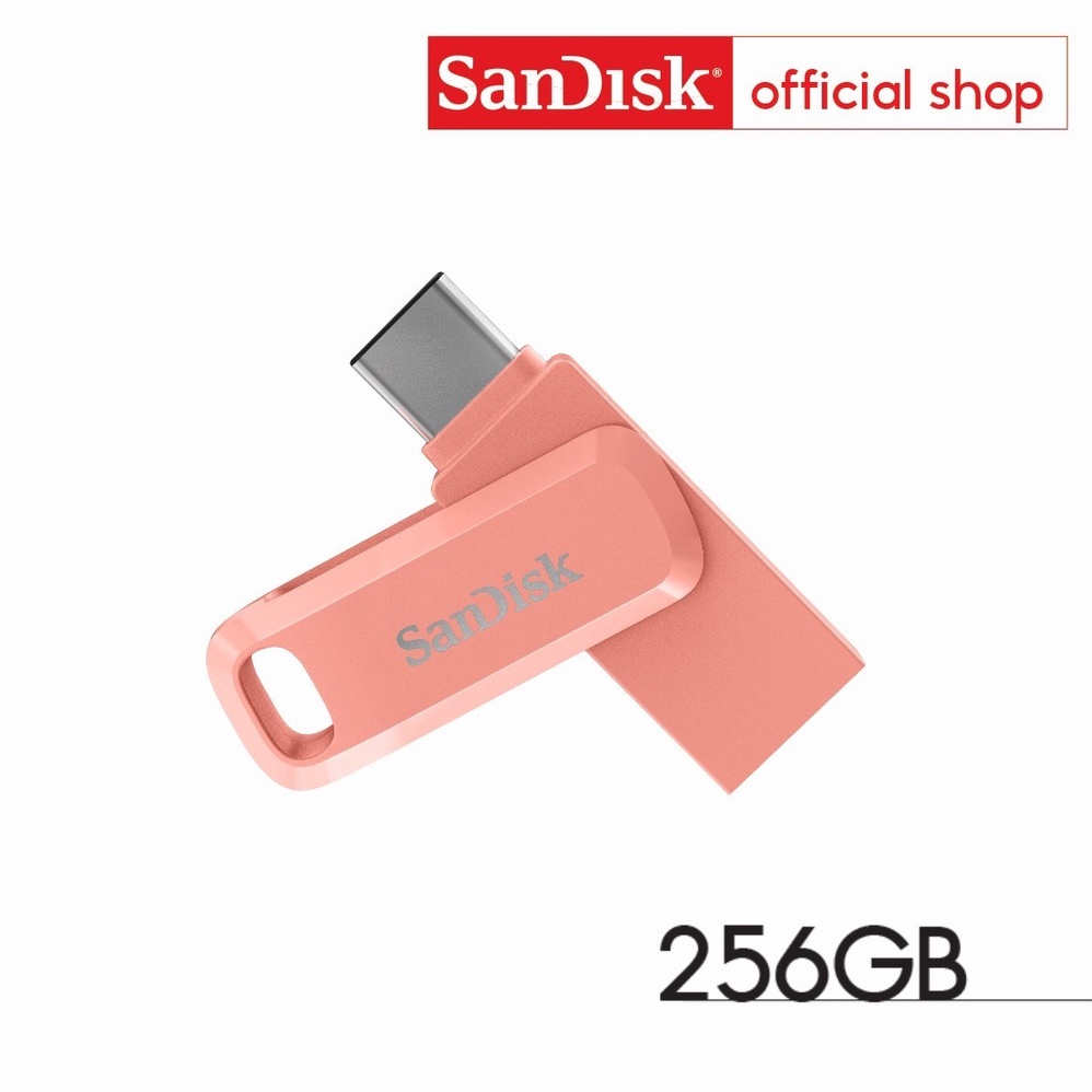 ภาพหน้าปกสินค้าSanDisk Ultra Dual Drive Go USB Type-C 256GB Peach (SDDDC3-256G-G46PC, สีพีช)
