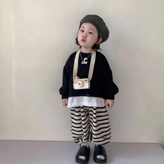 [Babycat] พร้อมส่ง ขายดี เสื้อกันหนาว แบบสวมหัว ทรงหลวม เข้ากับทุกการแต่งกาย สไตล์เกาหลี ญี่ปุ่น แฟชั่นฤดูใบไม้ผลิ ฤดูใบไม้ร่วง สําหรับเด็กผู้ชาย ผู้หญิง 2022