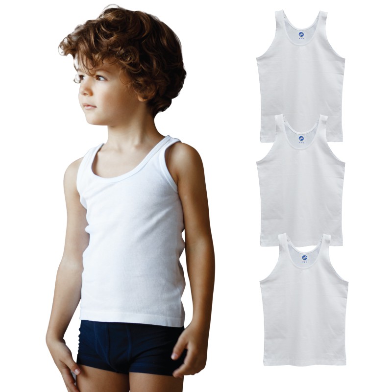 ภาพหน้าปกสินค้าJ.Press เสื้อกล้ามเด็กชาย เจเพรส รุ่น 3901 สีขาว จำนวน 3ตัว/เซ็ท
