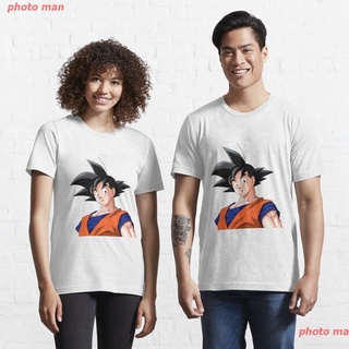 photo man Dragon Ball เสื้อยืด ดราก้อนบอล Goku Kakarot Essential T-Shirt เสื้อยืดวินเทจ men