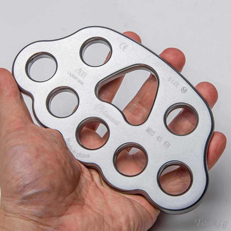 Alomejor Rigging-Platte 45KN - 8-Loch Aluminium-Magnesium Platte Für Klettern & Outdoor