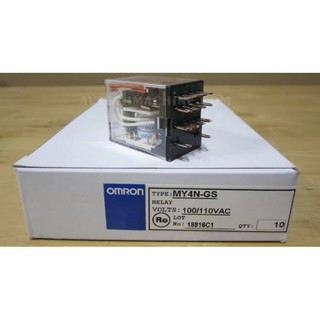 RELAY OMRON รีเลย์ MY4N 110 VAC 8 CONTACT มีไฟ LED