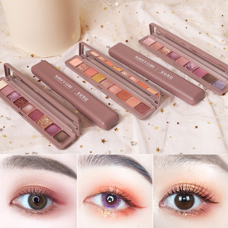 พร้อมส่ง-พาเลทอายแชโดว์-เนื้อแมตต์-กลิตเตอร์-เลื่อม-9-สี-กันน้ํา