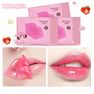BIOAQUA🔥มาร์คปาก Lip mask มาร์คริมฝีปากชมพู คริสตัลคอลลาเจน แผ่นมาร์คปากชมพู ให้รีมฝีปากชุมชื้น อมชมพู บำรุงริมฝีปาก