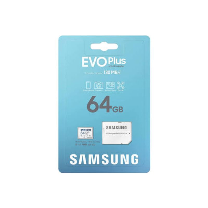 ภาพหน้าปกสินค้าSamsung EVO Plus Micro SD Card ความจุ 64GB (เมมโมรี่การ์ด) ประกัน 10 ปี Micro SD