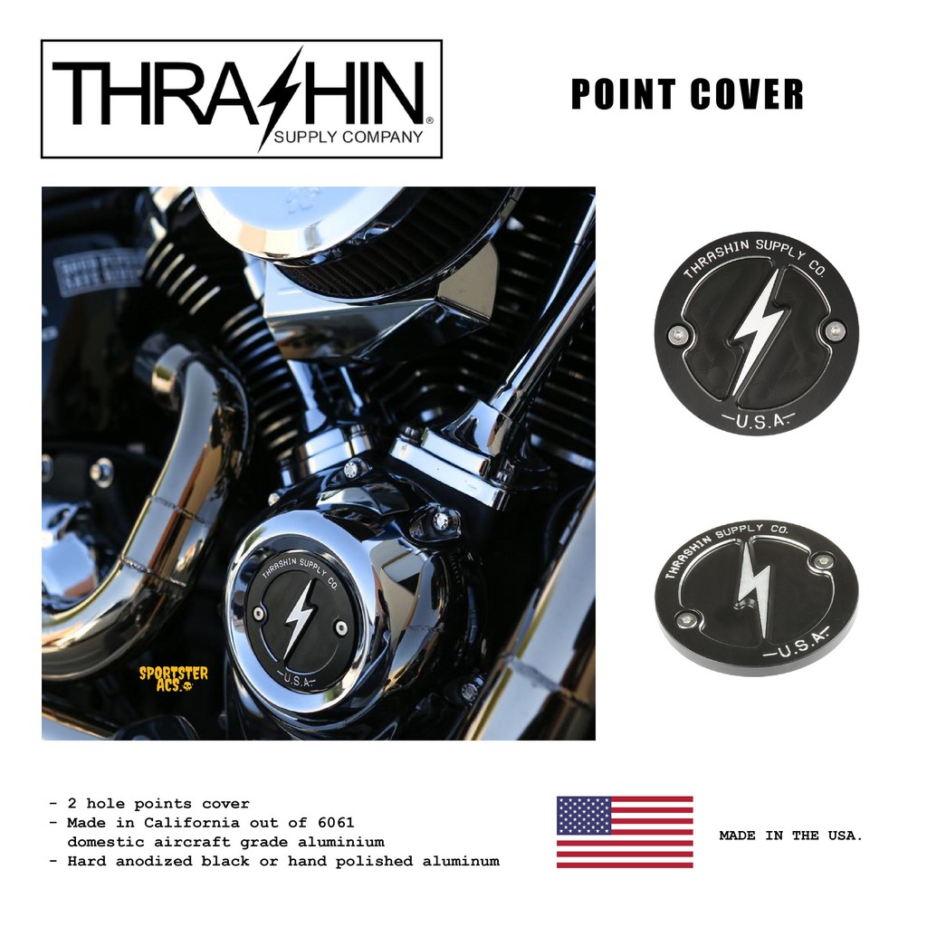 **ฟรีส่งผ่อน0** Thrashin Supply M8 Point Cover สำหรับเครื่อง Harley