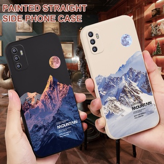 เคสโทรศัพท์มือถือ ซิลิโคนนุ่ม ลายภูเขาหิมะ พระอาทิตย์ตก สําหรับ OPPO A9 A5 2020 A11 A5S A12 A7 A3S A15 A15S A35 A16 A16S A53 A54 F11 A31 A8 A32 A57 A39 A83