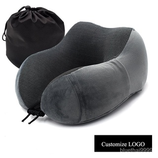 【บลูไดมอนด์】VIP U Shaped Memory Foam Neck Pillows Soft Slow Rebound Space Travel Pillow Solid Neck Cervical Healthcare B