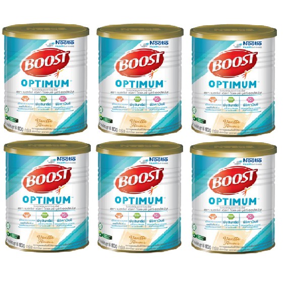 Nestle Nutren Boost Optimum อาหารเสริม นิวเทรน ออปติมัม 800 กรัม 6 ...
