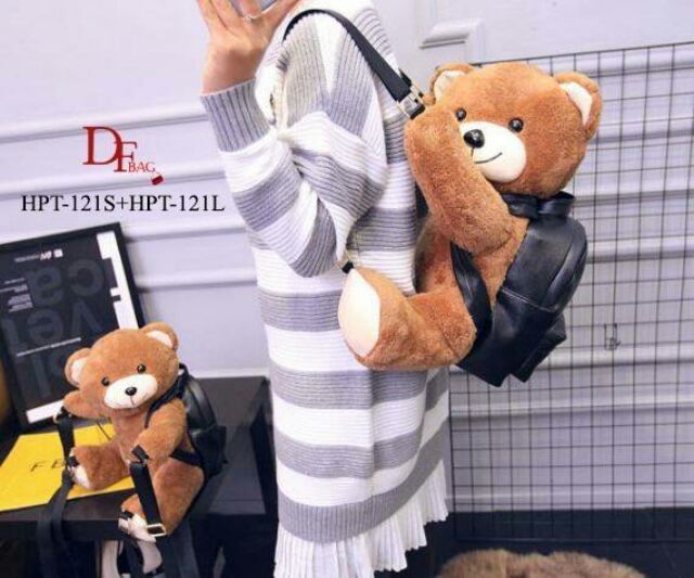 กระเป๋าเป้ตุ๊กตานำเข้าสไตส์-moschino-plush-teddy-bear-backpack