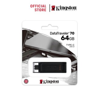 ภาพขนาดย่อของภาพหน้าปกสินค้าKingston 64GB DataTraveler 70 USB-C ความเร็ว 3.2 Flash Drive - แฟลชไดร์ฟ (DT70/64GB) จากร้าน kingston_online บน Shopee