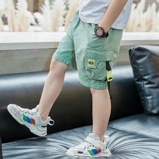 สินค้า 🔥Hot Sale เด็กชายฤดูร้อนกางเกงผ้าฝ้ายบางส่วนกางเกงห้าจุดในช่วงฤดูร้อนปี 2020 เด็กใหม่เด็กเกาหลีกางเกงขาสั้นขับรถ