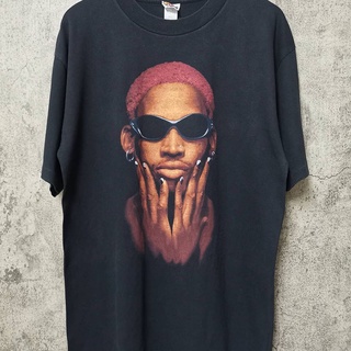 เสื้อยืดแขนสั้น พิมพ์ลาย Dennis Rodman Rodman สไตล์ฮิปฮอป สตรีท อเมริกัน โอเวอร์ไซซ์ สําหรับผู้ชาย