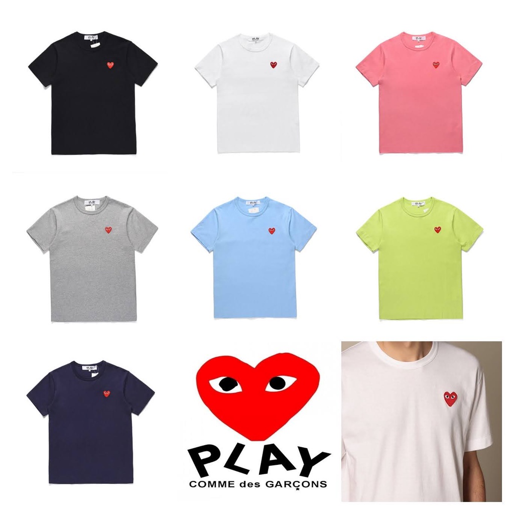 เสื้อยืด-comme-des-garcons-play-t-shirt-ใหม่-แท้-100