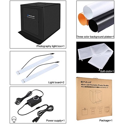 studio-light-box-led-puluz-folding-portable-ขนาด-80cm-x-80cm-x-80cm-whit-ac-dimmer