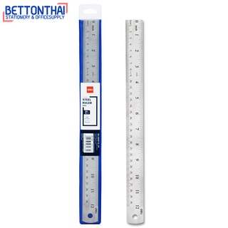 Deli 8463 Rulers ไม้บรรทัดฟุตเหล็ก ยาว 30 CM (12 นิ้ว) แพ็ค 1 ชิ้น ไม้บรรทัด เครื่องเขียน อุปกรณ์การเรียน ไม้บรรทัดเหล็ก