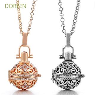 DOREEN สร้อยคอยาว จี้ล็อกเก็ต แบบกลวง แบบเปิดออกได้