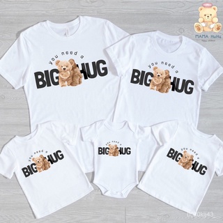【RY-ร้านแฟชั่น】เสื้อครอบครัวพี่หมีลายหมี BIG HUG (TS078)ใหม่