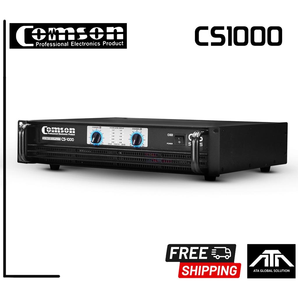 COMSON CS-1000 POWER AMP เพาเวอร์แอมป์ แบบหม้อแปลง รุ่นใหม่ มีครอสโอ ...