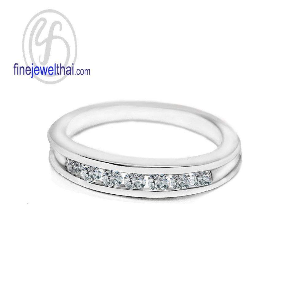 finejewelthai-แหวนเพชรcz-แหวนเงินแท้-เพชรสังเคราะห์-silver-daimond-cz-ring-r1028cz-rd-สามารถเลือกสีตัวเรือนได้