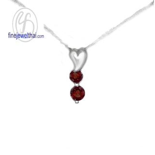 Finejewelthai-จี้-ทับทิม-เงินแท้-จี้พลอย-พลอยประจำเดือนเกิด-Ruby-Silver925-Pendant-P1031rb