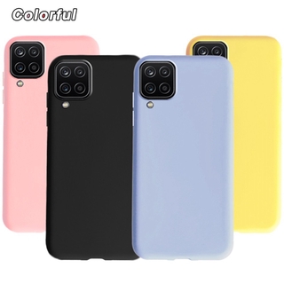 เคสโทรศัพท์มือถือ TPU นิ่ม สีพื้น เนื้อแมตต์ สําหรับ Samsung Galaxy A12 5G A31 A41 A2 Core
