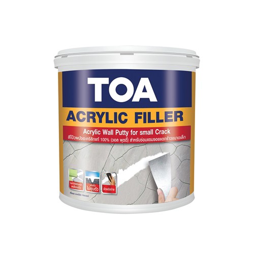 toa-acrylic-filler-อะคริลิค-ฟิลเลอร์-1-4-แกลลอน-สีโป๊วปูน-เคมีโป๊ว-ปูนโป๊วรอยแตกร้าว