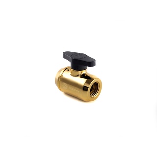 Bitspower True Brass Mini Valve With Black Handle