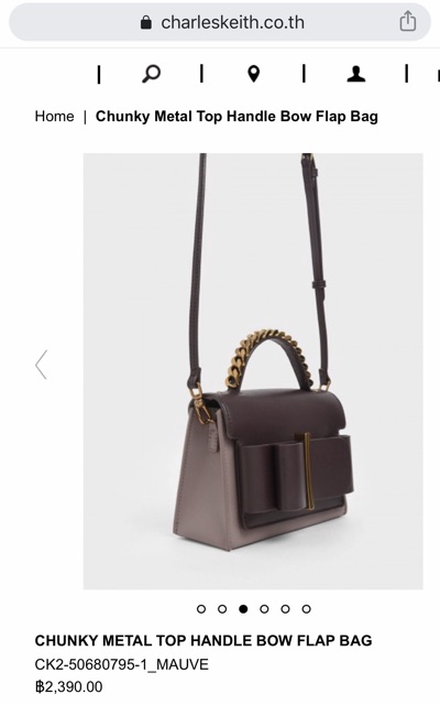 Chunky metal top handle bow flap bag sale