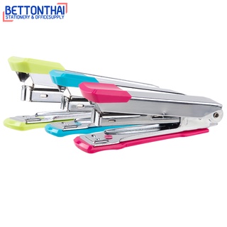 Deli 0224F Stapler #10 Pack 12 Pcs. เครื่องเย็บกระดาษเบอร์ 10 เย็บได้ 15 แผ่น แพคกล่อง 12 ชิ้น แม็ค แม็ก แม็กเย็บ