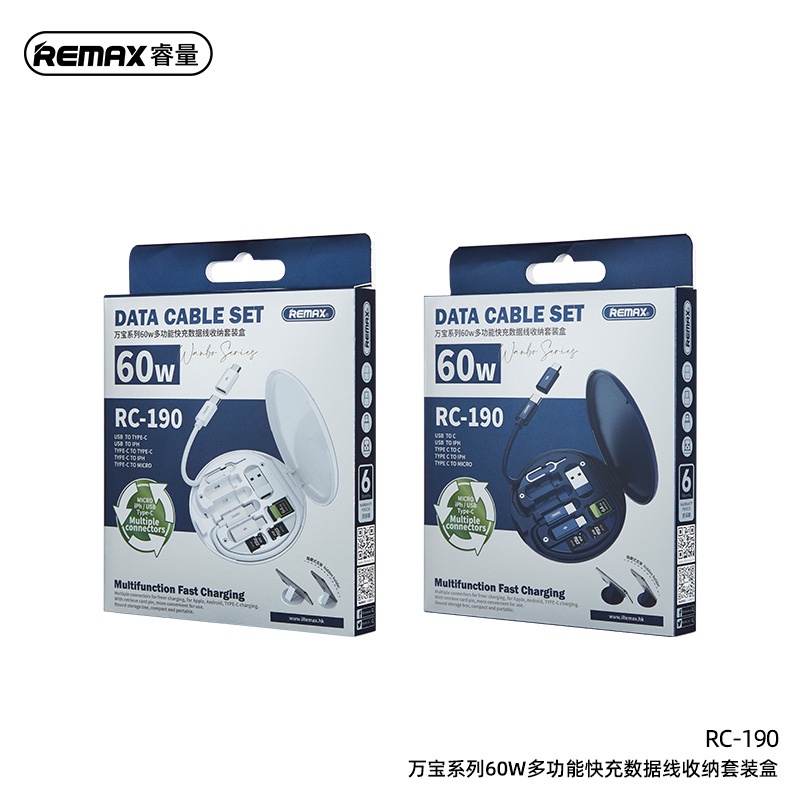 remax-rc-190-60w-ชุดแปลงข้อมูลสายชาร์จเร็วมัลติฟังก์ชั่น-typc-c-micro-interface-พร้อมส่ง