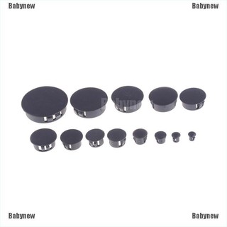 Babynew 4 ชิ้น / ล็อต พลาสติก สีดํา ทรงกลม ท่อ ปลั๊ก ปลายท่อ จุกปิด