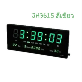 นาฬิกาดิจิตอล LED แขวนติดผนัง Number Clock แขวนผนัง รุ่น 3615 นาฬิกาตั้งโต๊ะ 3615  ขนาด 36X15X3cm ตัวเลขสีแดง เขียว ฟ้า