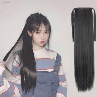 ผมปลอม▨❈♦วิกหางม้า🔥 หางม้าผูก หางม้าผูกตรงยาว45cm 60cm 65cm ผมสวยชิ้นหนาพร้อมส่ง