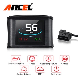 Ancel P10 เครื่องสแกนเนอร์ HUD OBD2 หน้าจอดิจิทัล สําหรับรถยนต์