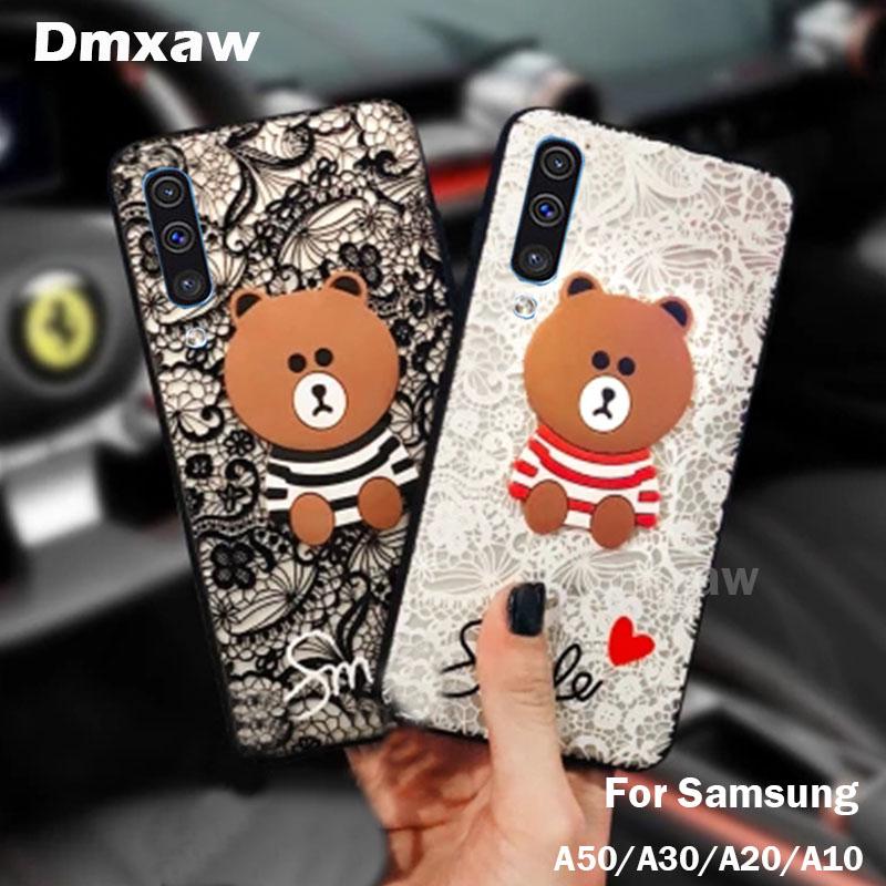 เคสเคสโทรศัพท์มือถือลายการ์ตูนหมีสําหรับ Samsung Galaxy A 80 A 90 A 70 A 60 A 50 A 30 A 20 A 10 M 30 M 20 M 10 J 4 Core J6 + J4 +