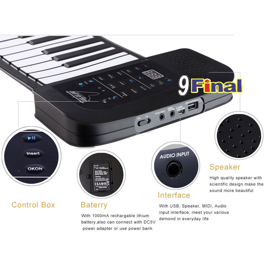 konix-pa61-oem-by-61-keys-midi-flexible-electronic-roll-up-piano-เปียโนพกพา-เปียโนไฟฟ้า-61-คีย์-พร้อมถ่านชาร์จได้