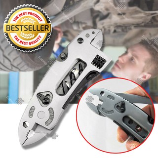 Elit ชุดเครื่องมือสารพัดประโยชน์ ไขควงแบบพกพา ประแจอเนกประสงค์ Adjustable Wrench Multitool รุ่น AJW204-SR